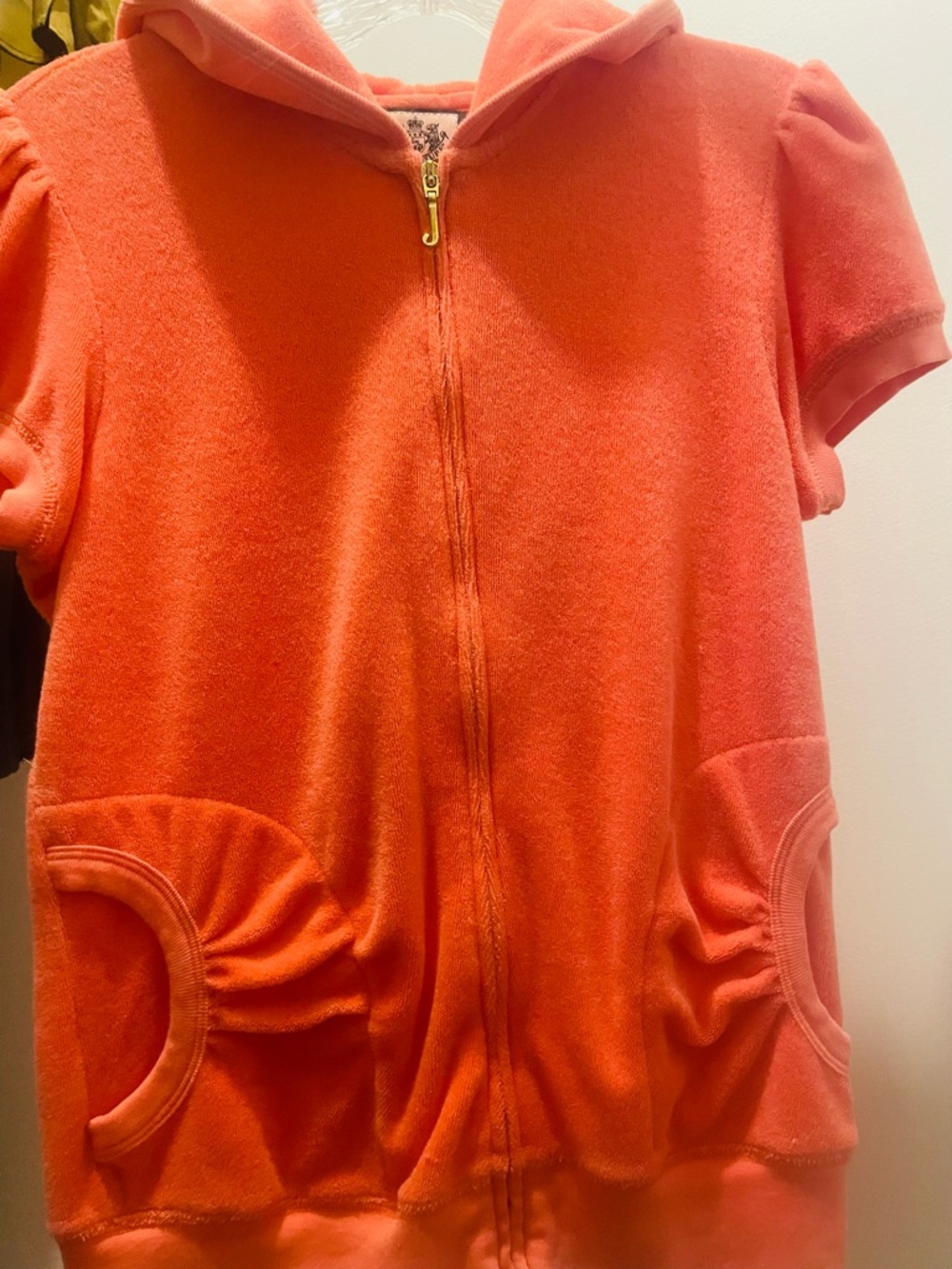 JUICY COUTURE 
Short Sleeve Hoodie Zipper up Size M - Picture 2 of 6